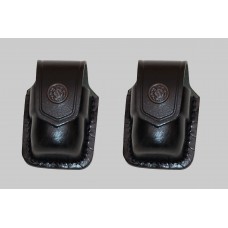 S&W Single Leather Speedloader Cases with belt clip