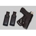 GLOCK 17 22 Small of Back Leather Holster & Two Single Mag Pouches
